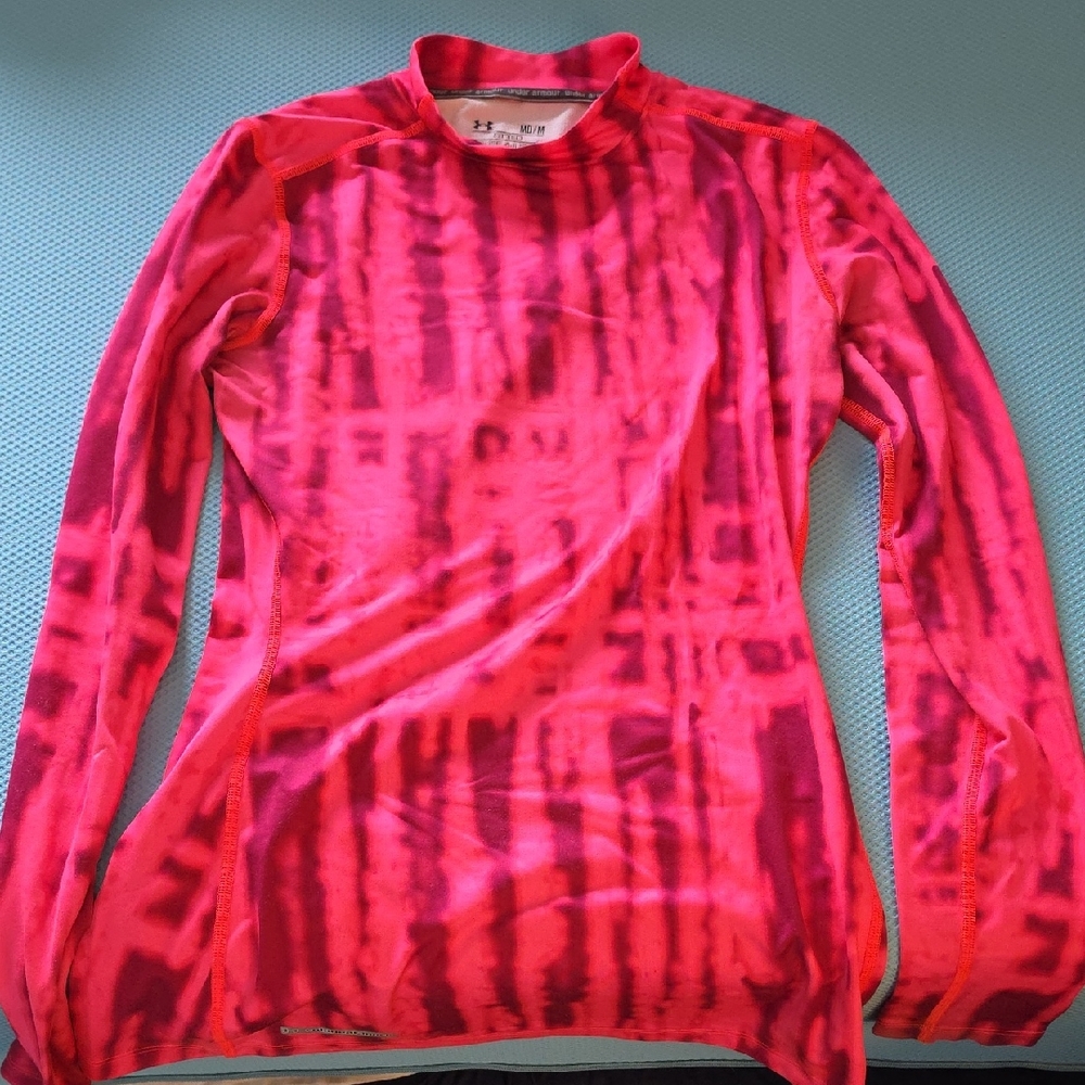 Under Armour Women's Vibrant Pink Patterned Long Sleeve Tee